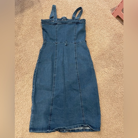 Women's (Youth) JUSTFAB denim button up slim-fitting dress - Picture 11 of 11